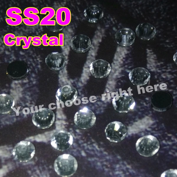 

6bags/lot SS20 1440pcs/Bag Clear Crystal DMC HotFix FlatBack glass Rhinestones strass,trim heat transfer Hot Fix crystal stones