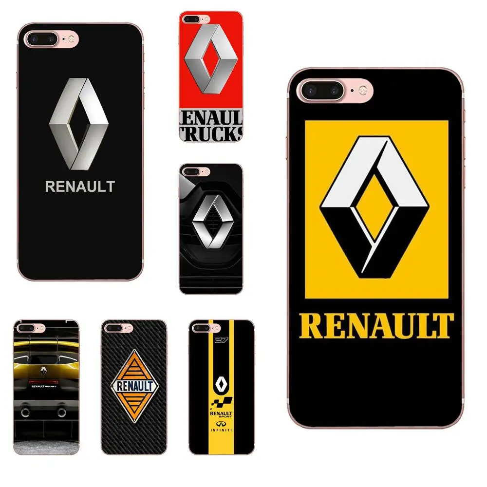 For Xiaomi Redmi Mi Note 7 8 9 SE Pro Lite Go Play Soft Cover Cases Super Cars Renault Logo | Мобильные телефоны и