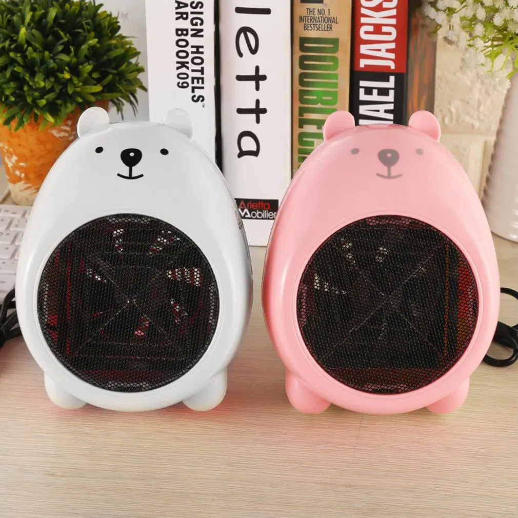 Обогреватель в мультяшном стиле вентилятор портативный удобный мини