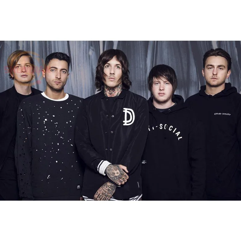 Новый постер Bring Me The Horizon атласный на заказ тканевый настенный с принтом из