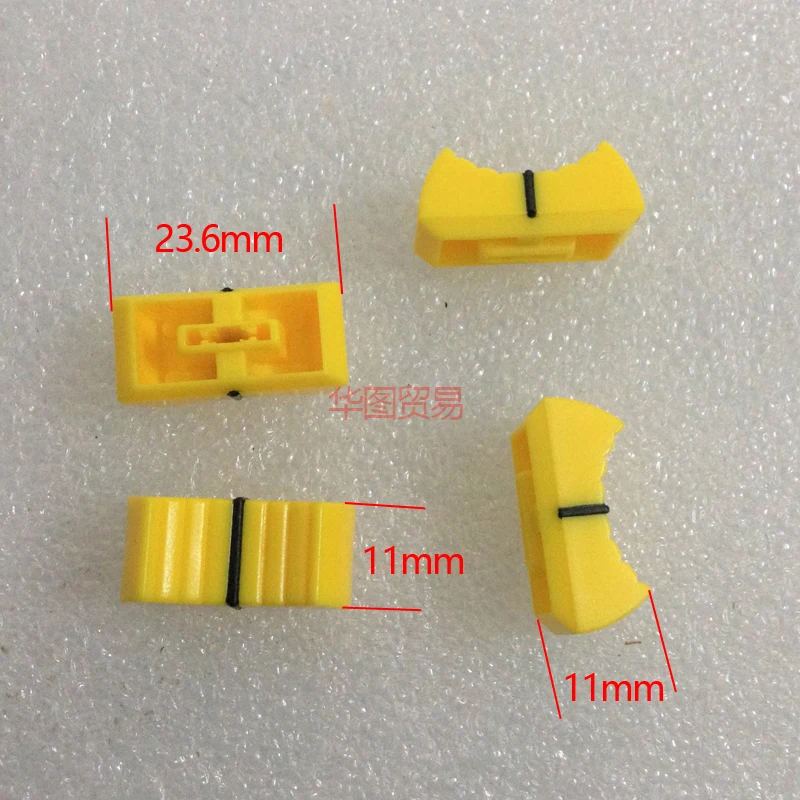 70 шт. Крышка регулировки громкости аудио / Ручка потенциометра прямого разъема 4 мм Желтый для микшерной консоли.