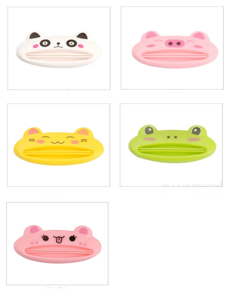 1 шт. мультфильм улыбающееся лягушка животных клип зубная паста соковыжималка