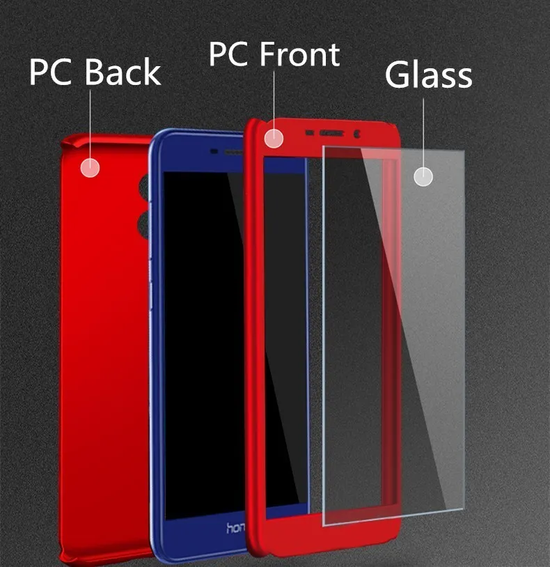 Для huawei honor 4x 360 градусов полное покрытие чехол s для huawei honor 4x Che2-L12 Che2-L23 Che2-L11 чехол из закаленного стекла