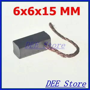 10 шт., проволочные щетки для электродвигателя, 6x6x15 мм