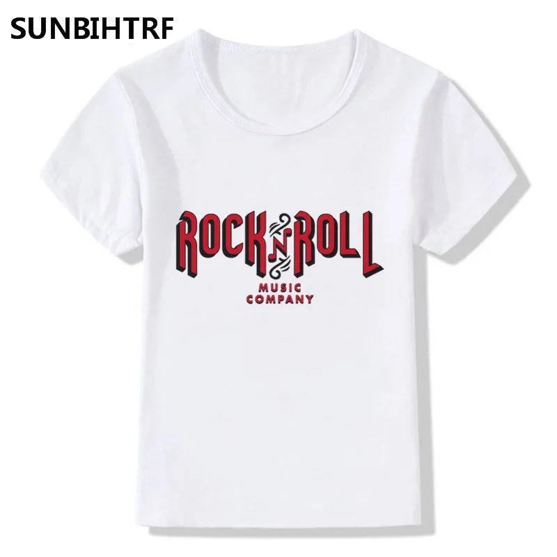 2018 г. Детская футболка с принтом рок н ролл Детские Летние повседневные крутые