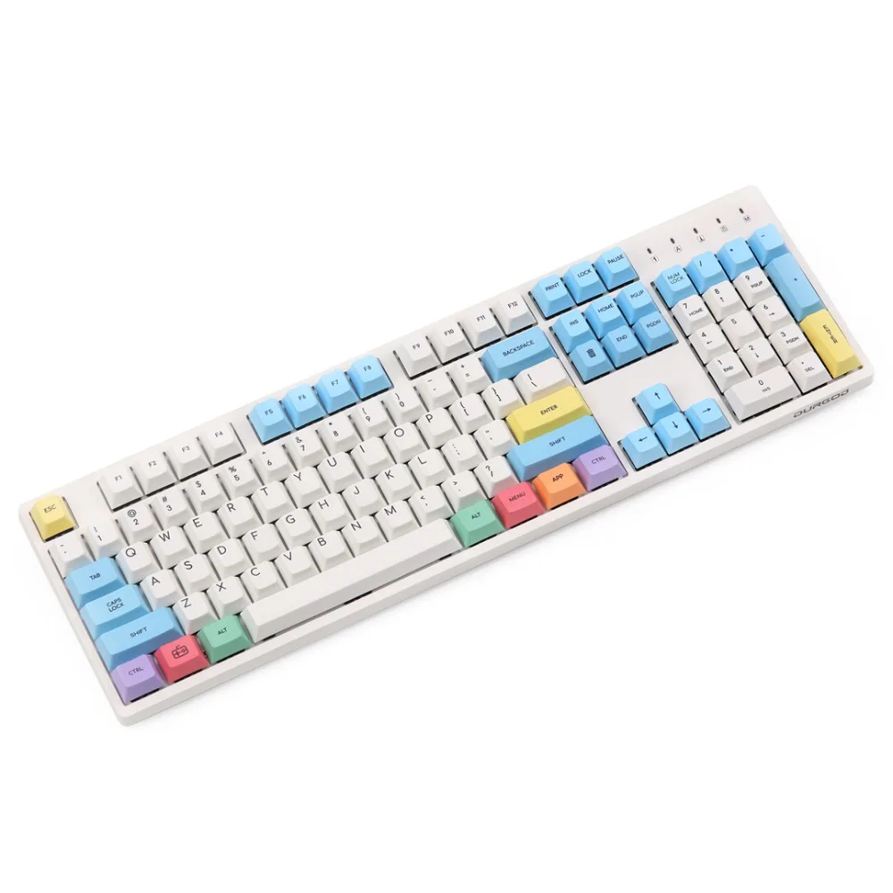 Мел рукав keycap124 клавиши pbt cherry mx механическая клавиатура keycaps краситель subbed