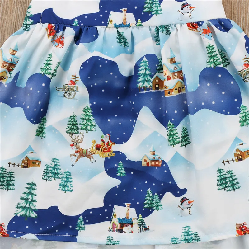 Christmas Lace Floral Mini Dress Lovely Sleeveless Newborn Baby Girl Kids Xmas Party Dresses Costume | Детская одежда и обувь