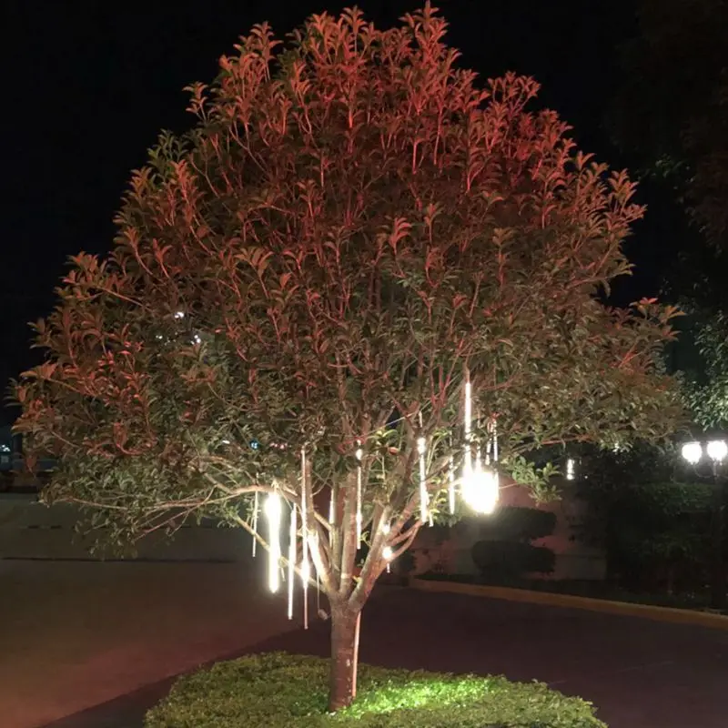 

SZYOUMY Waterproof 50CM 10 Tubes Holiday Meteor Shower Rain LED String Lights For Outdoor Gardens Xmas Christimas Party Decor