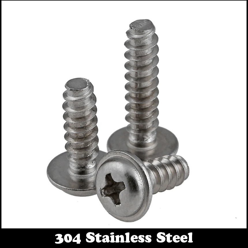 Самонарезающий винт M4/M4 * 8/M4x8/M4*10/M4x10/M4*12/M4x12 304 с шайбой|self tapping screw|tapping screwself screw |