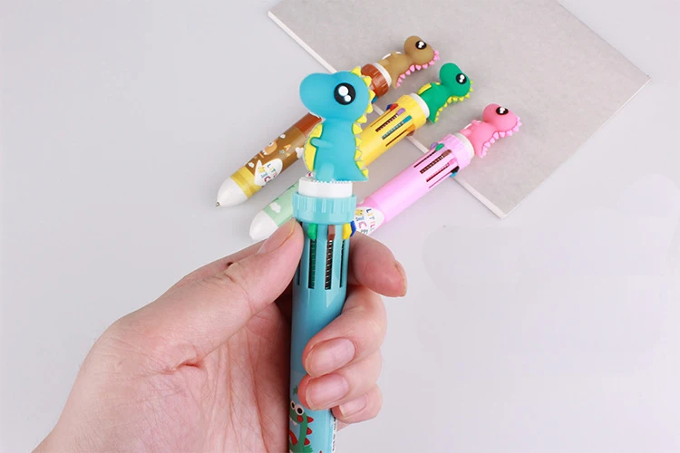 1 шт динозавр 10 цветов гелевые ручки милые канцелярские принадлежности мультфильм ручка для подписи животных гелевые ручки для студентов письма кавайные ручки школьные принадлежности