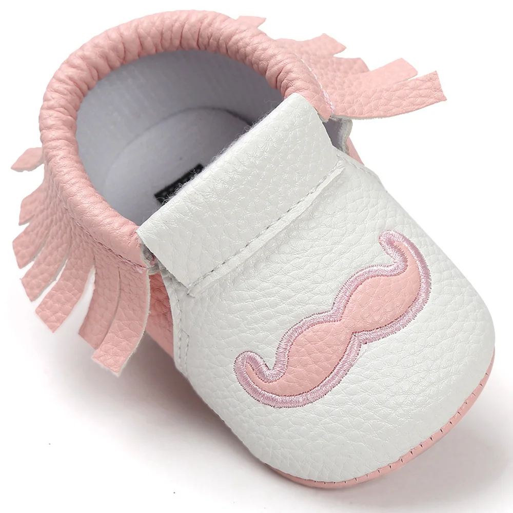 ROMIRUS/Усы Борода волос на лице Роман детские обувь мягкие мокасины с кисточками