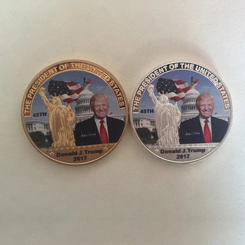 Дональд Трамп,, держать Америку великим полководцем, золото, серебро, вызов, монета, Америка, 45-й президент, памятная монета