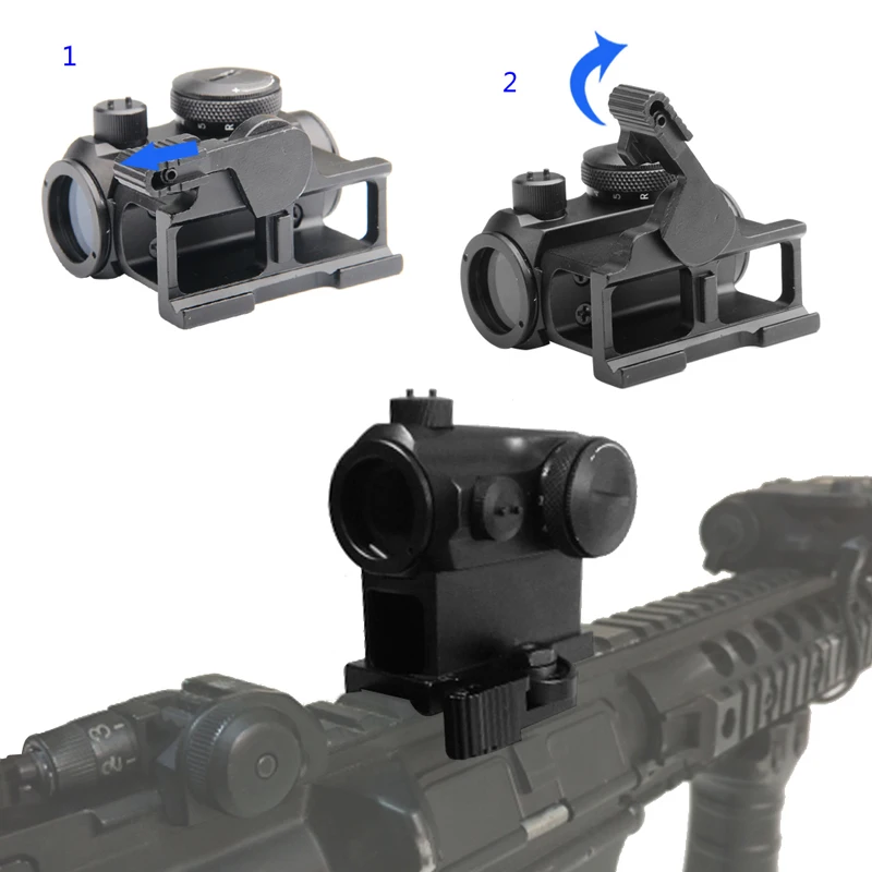 Миниатюрный оптический прицел 1X24 с подсветкой красный зеленый точечный