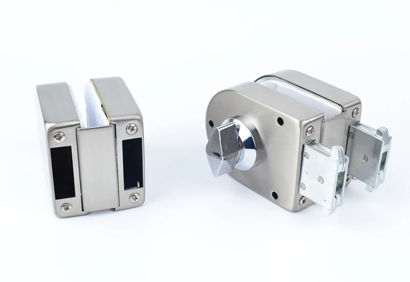 Раздвижной центральный стеклянный дверной замок нержавеющая сталь нет