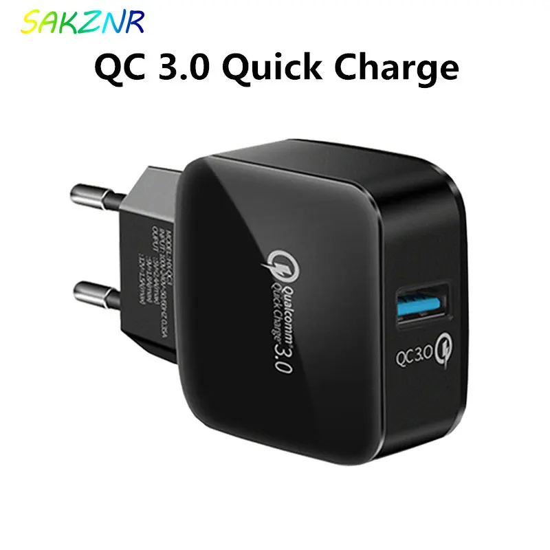 Быстрое зарядное устройство QC3.0 с одним USB улучшенное издание адаптация быстрая