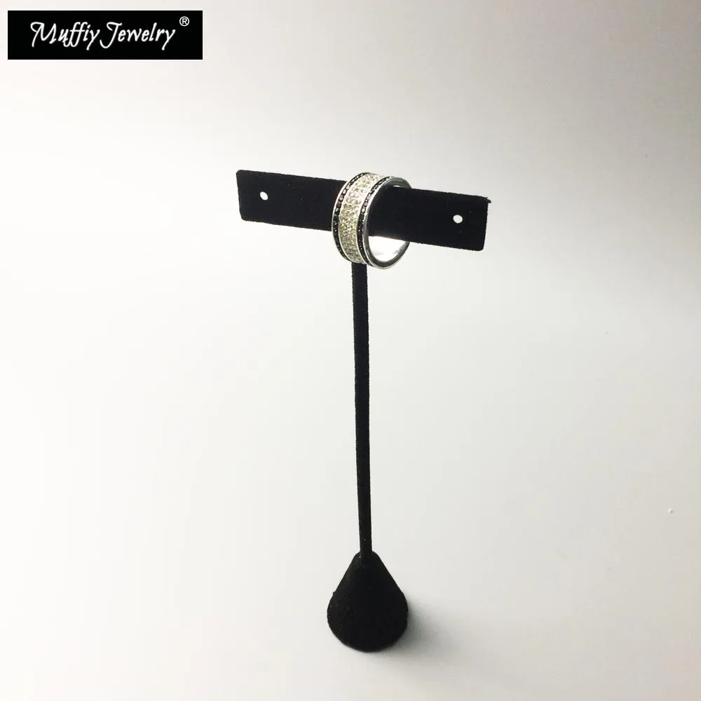 Черно белое кольцо модные блестящие ювелирные украшения для женщин в