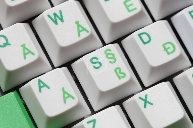 Вишневый профиль краситель Sub Keycap Set PBT пластик зеленый ирландский макет