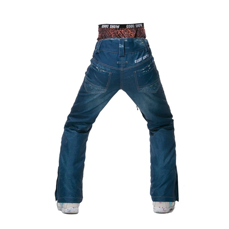 Gsou зимние лыжные штаны для женщин сноуборда дышащие водонепроницаемые