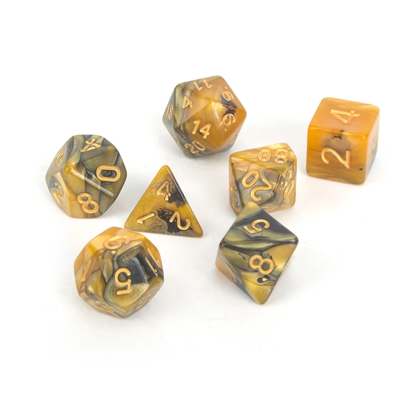 Акриловые многогранные кости для RPG MTG игры 7 шт./компл. 42 шт 6 набор с сумкой D4 D6 D8 D10