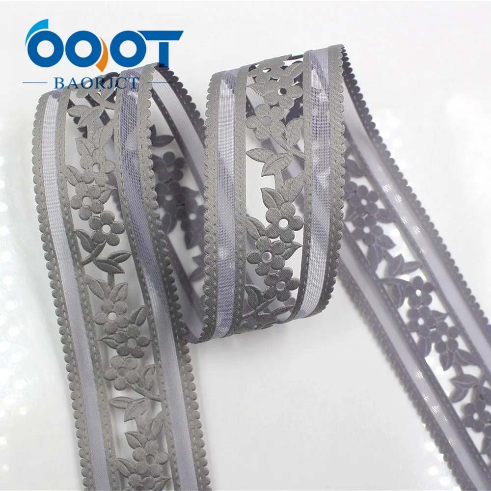 OOOT BAORJCT 17122316 hot sale 40 mm 10 yards hollow Flowers satin ribbon DIY handmade materials Clothing accessories | Дом и сад