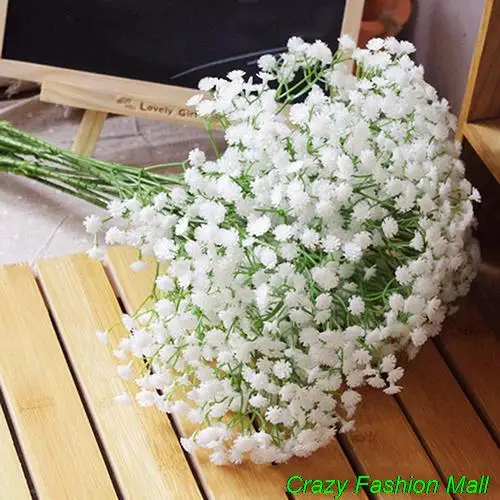 Топ Sale1 голова искусственного дыхания ребенка Gypsophila Шелковый цветок вечерние