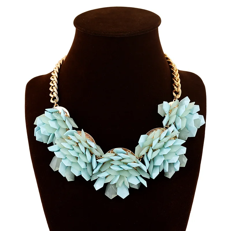 [JIMORE] Большой Цветок Заявление Ожерелье Преувеличены Желе Смолы Подвески Колье