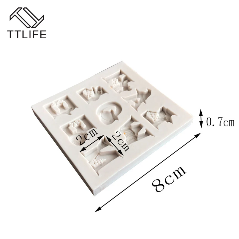 TTLIFE Хэллоуин помадка фотосиликон форма сделай сам для моделирования мягкая