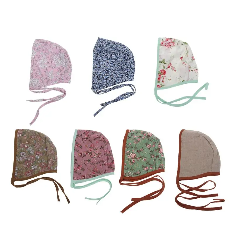 Детская Цветочная винтажная шляпа для фотографирования новорожденных