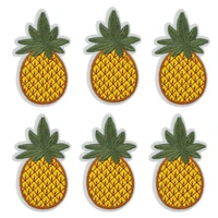 10 pcs pineapple fruit patches badge for clothing iron embroidered patch applique iron on patches sewing accessories for clothes