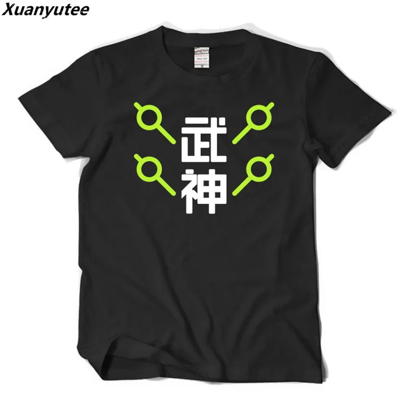Xuanyutee/модная футболка для фанатов игр OW Genji Homme летняя хлопковая Повседневная с
