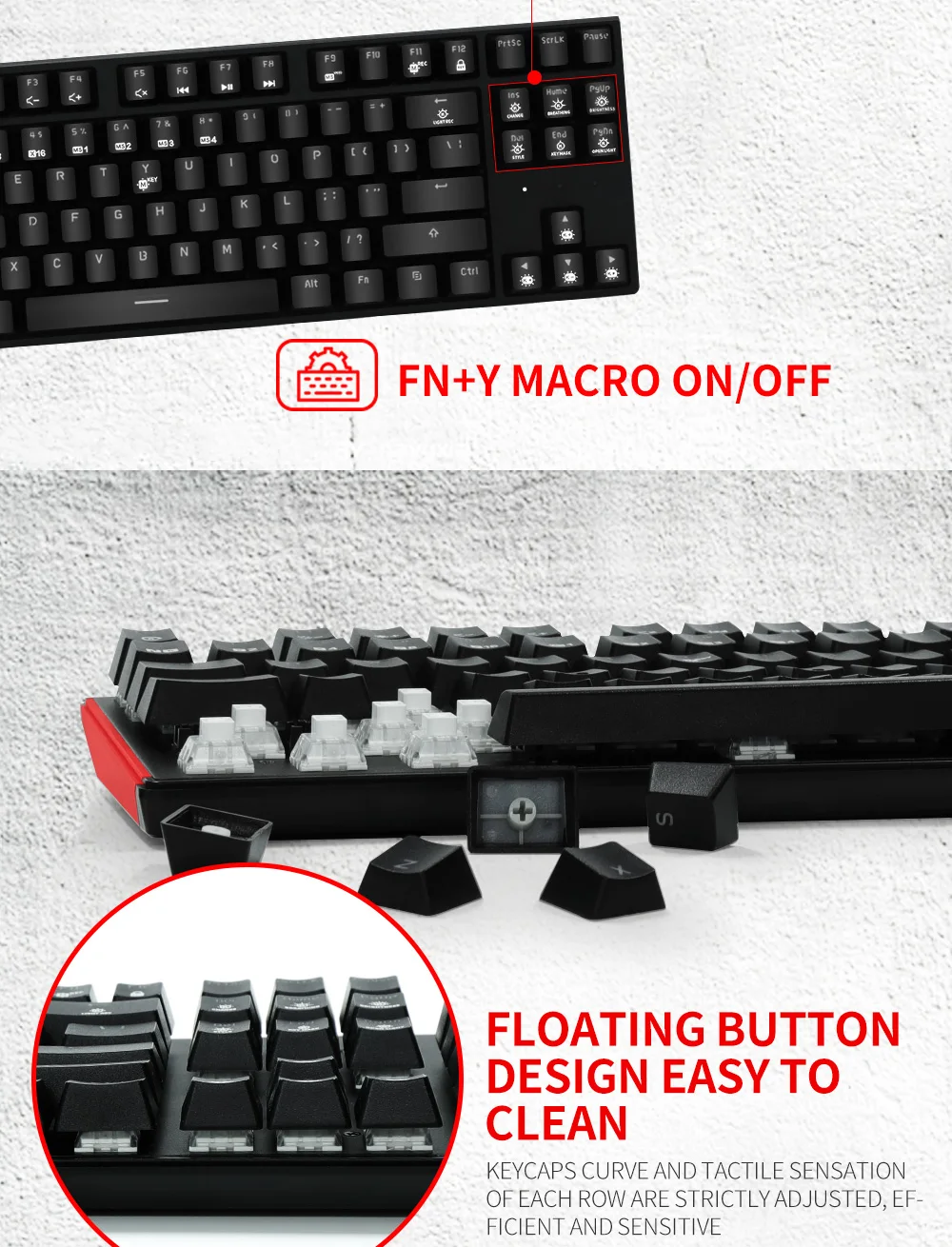 HEXGEARS GK707 87 Клавиатура белый синий водонепроницаемый Kailh коробка переключатель игровая клавиатура Горячая замена переключатель Механическая игровая клавиатура