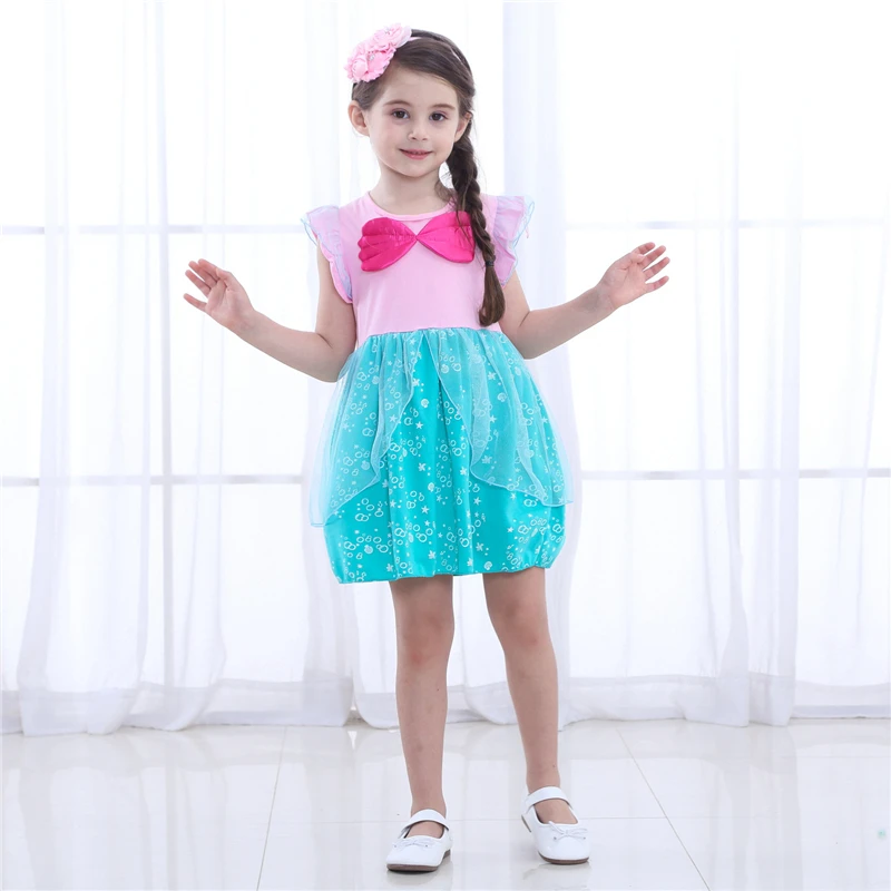 От 2 до 7 лет детское рождественское платье нарядное Ариэль для девочек детская