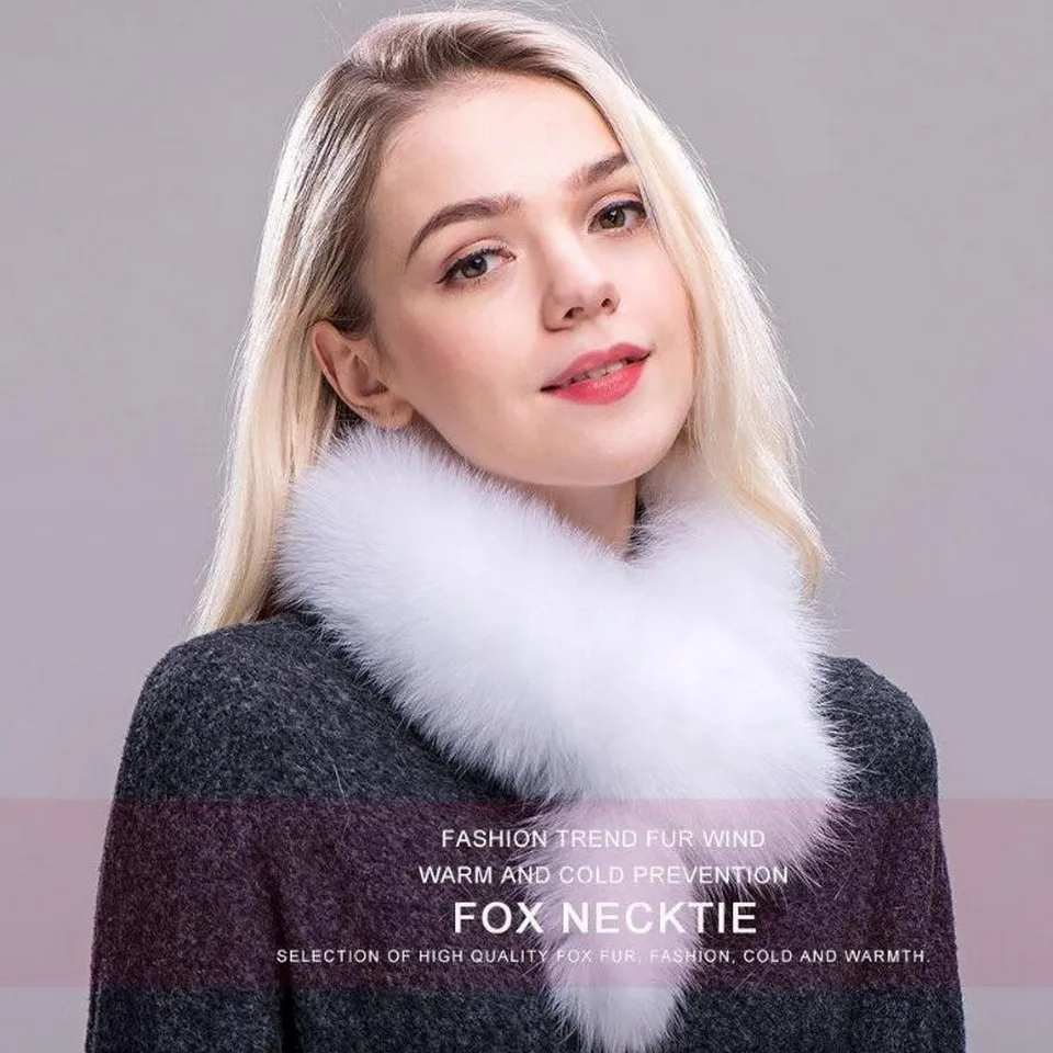 FXFURS шарф из натурального лисьего меха натуральный мех лисы меховой воротник кольцо глушитель женский меховой палантин шейный утеплитель 16 цветов
