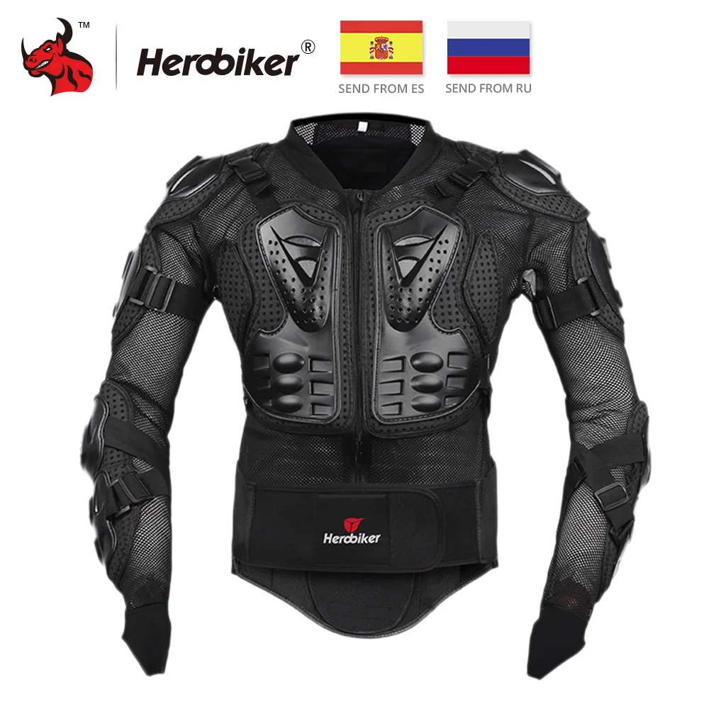 

HEROBIKER, мотоциклетная куртка, полный корпус, бронированная куртка, мотоциклетная броня, защитная Экипировка для груди, защитная Экипировка, б...