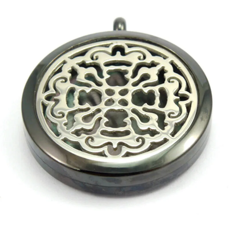 10 шт черный круглый ретро полые эфирные масла Ароматерапия медальон духи дифузер