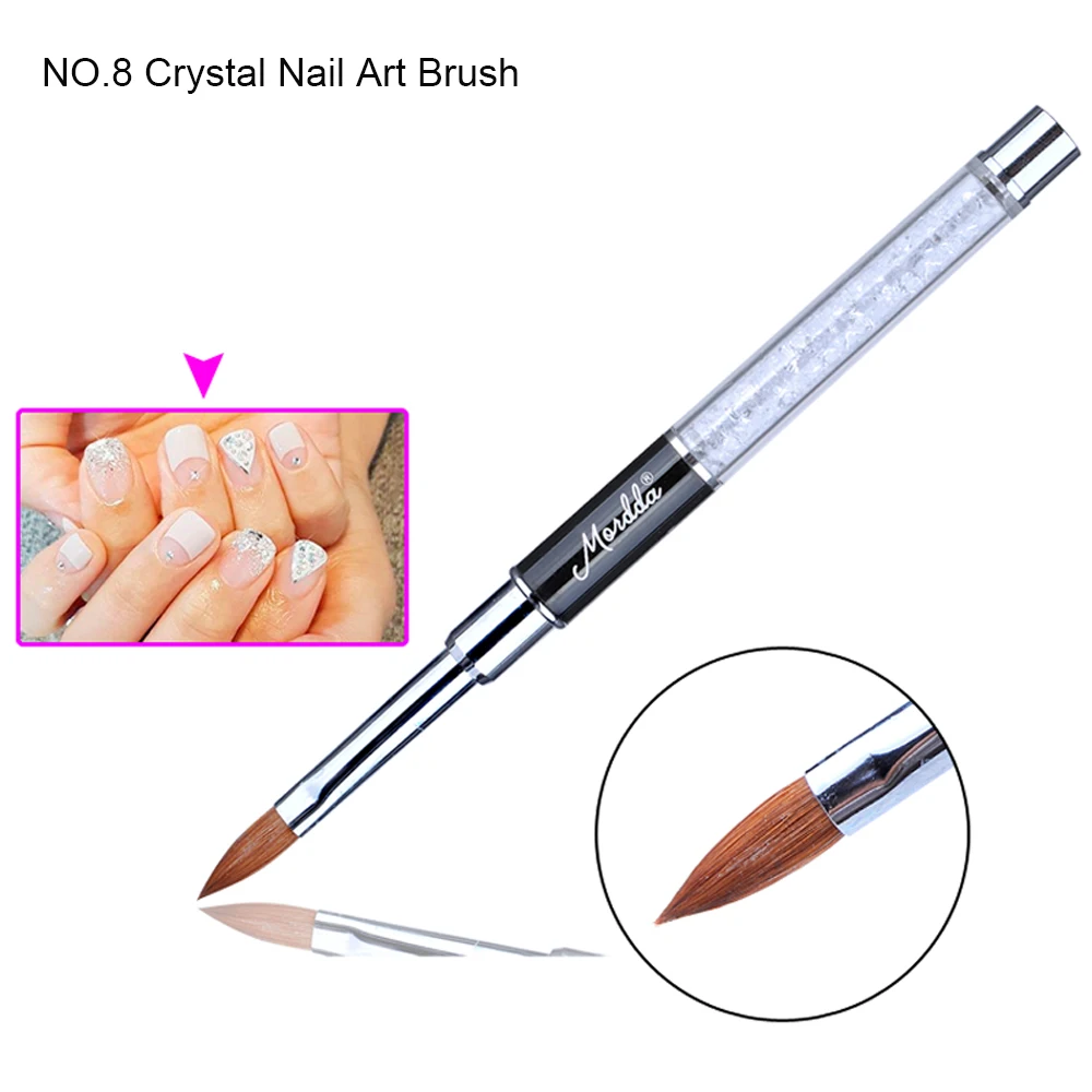 Черная Подводка для дизайна ногтей кисть рисования ручка Кристальный камень