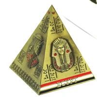 antique bronze ancient egypt pyramid savings pot decoration money box creative piggy bank bronze