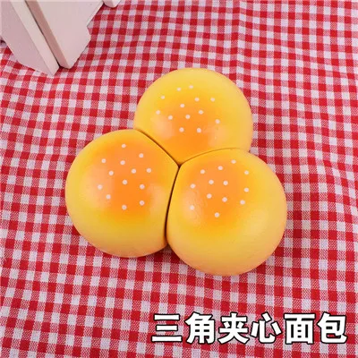 Candywood кухонные игрушки для детей, детские завтраки, хлеб, гамбургеры, резка, еда, образование, раннее обучение, деревянные игрушки для девочек, подарок - Цвет: Оранжевый