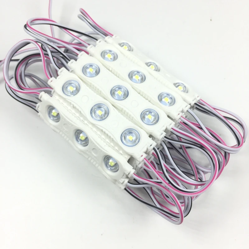 Светодиодный модуль инжекторный DC12V 1,5 W 3 светодиодный 150lm 66 мм* 15 мм, алюминиевая печатная плата супер светодиодный модуль для знак высокой яркости