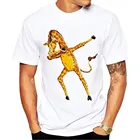 Мужская футболка с принтом зебры jollypeach, белая Повседневная дышащая футболка с забавным жирафом, лето 2018