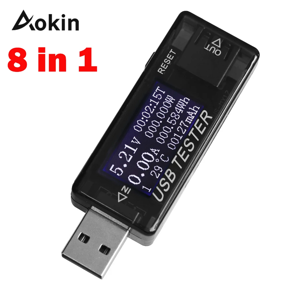 Voltmeter 8 in1 QC 2.0 3.0 4-30V Electrical Power USB Capacity Voltage Tester Current Meter Monitor Ammeter | Компьютеры и офис