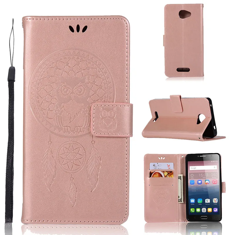 Милый сова чехол для Alcatel POP 4S OT 5095 кожаный бумажник флип-чехол Coque Alcatel POP 4S Pop4s 5095 к 5095Y Чехлы для телефона