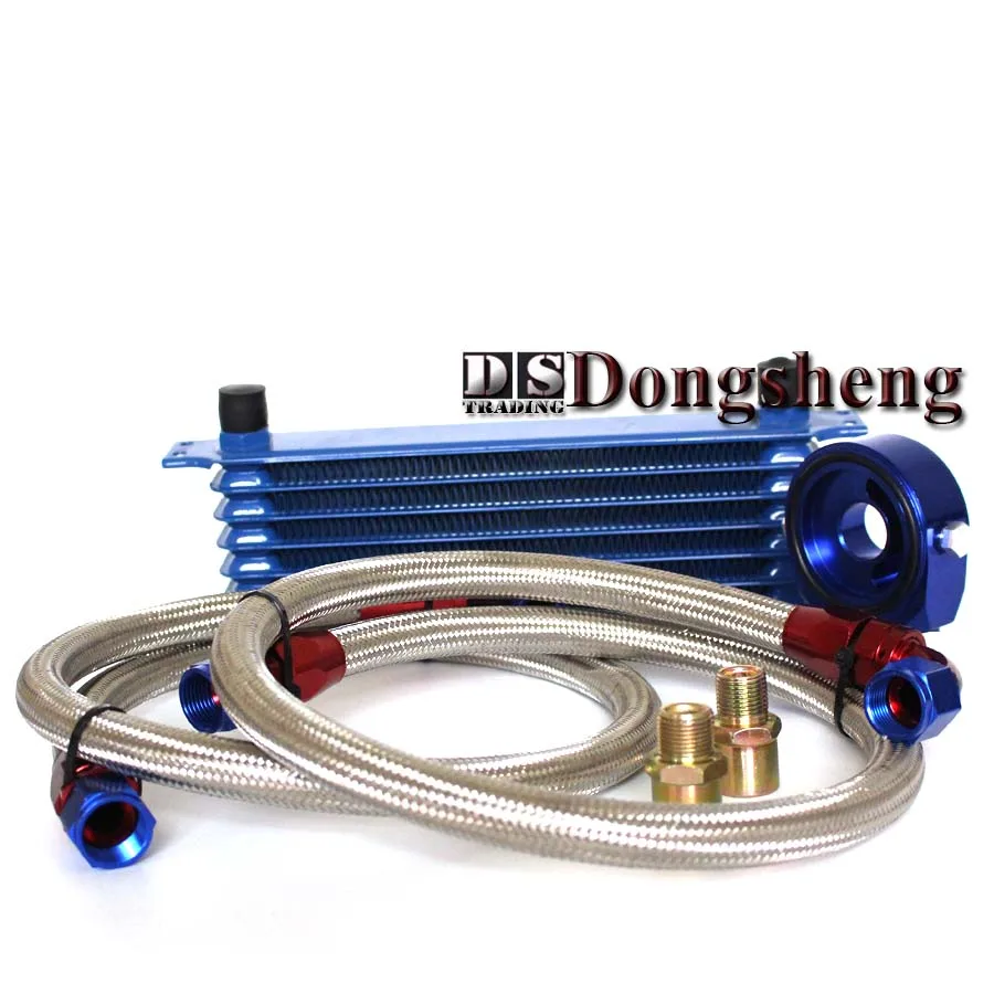 Универсальный 7-рядный масляный радиатор + адаптер для сэндвич-фильтра масла