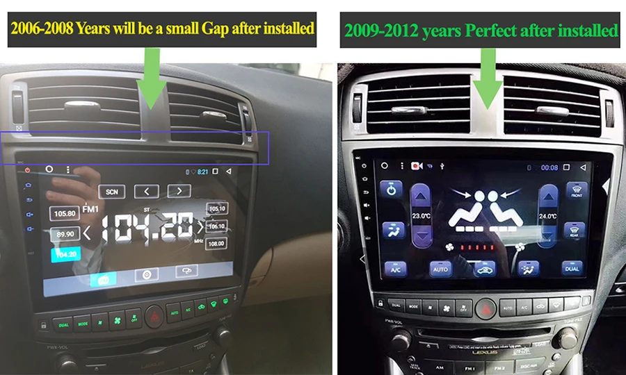 Asvegen Автомобильный DVD Радио мультимедийный плеер для Lexus is250 IS200 IS300 Android 8,1 10,2 дюймов gps навигация с Bluetooth 2 Гб+ 32 ГБ