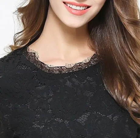 Женское летнее кружевное платье Женский офисный элегантный черный сарафан ретро