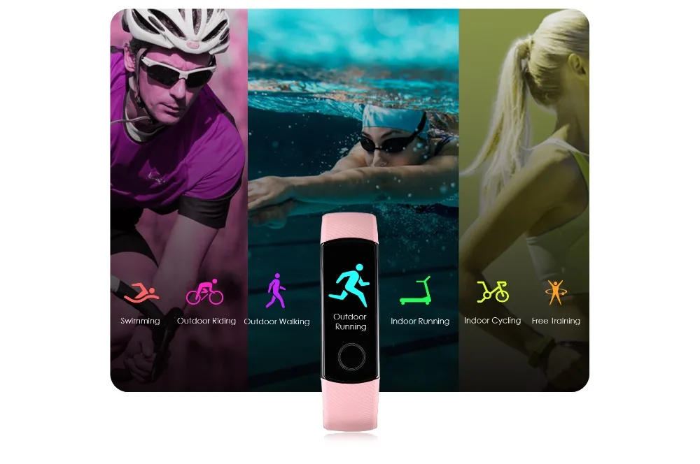 HUAWEI Honor Band 4 умный Браслет фитнес-браслет в режиме реального времени пульсометр научный монитор сна 5ATM плавание носимый стандарт