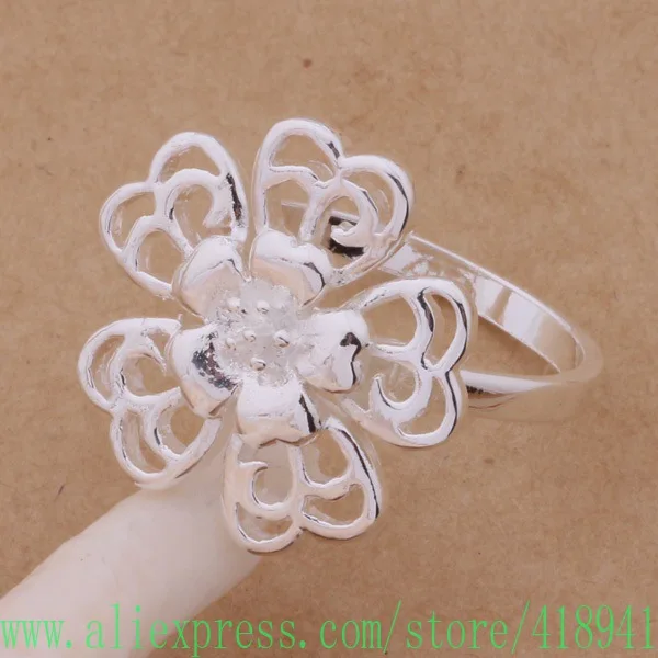 Посеребренное кольцо посеребренное модное ювелирное изделие као/Резные