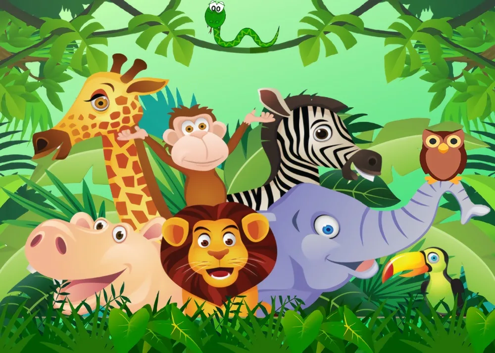 Фон для фотосъемки с изображением животных зеленых листьев и леса | Электроника