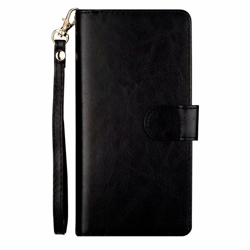 Black Для samsung NOTE 10, 9, 8, S7, S9, S8, S10 Plus, многофункциональный флип-кошелек, кожаный чехол, магнитный, съемный, 2 в 1, 9, слот для карт - Цвет: Black