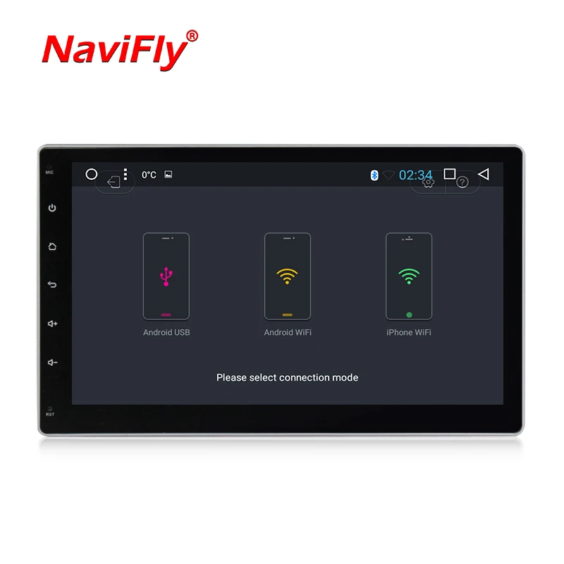 Navi-Fly Android8.1 HD 600*1024 экран четырехъядерный ПЗУ 16 Гб 2 DIN Универсальное автомобильное